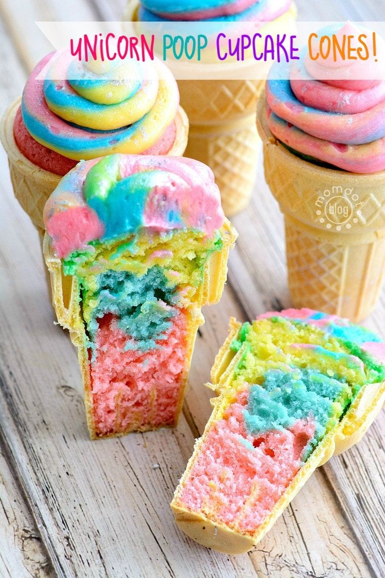 Unicorn cupcake scones