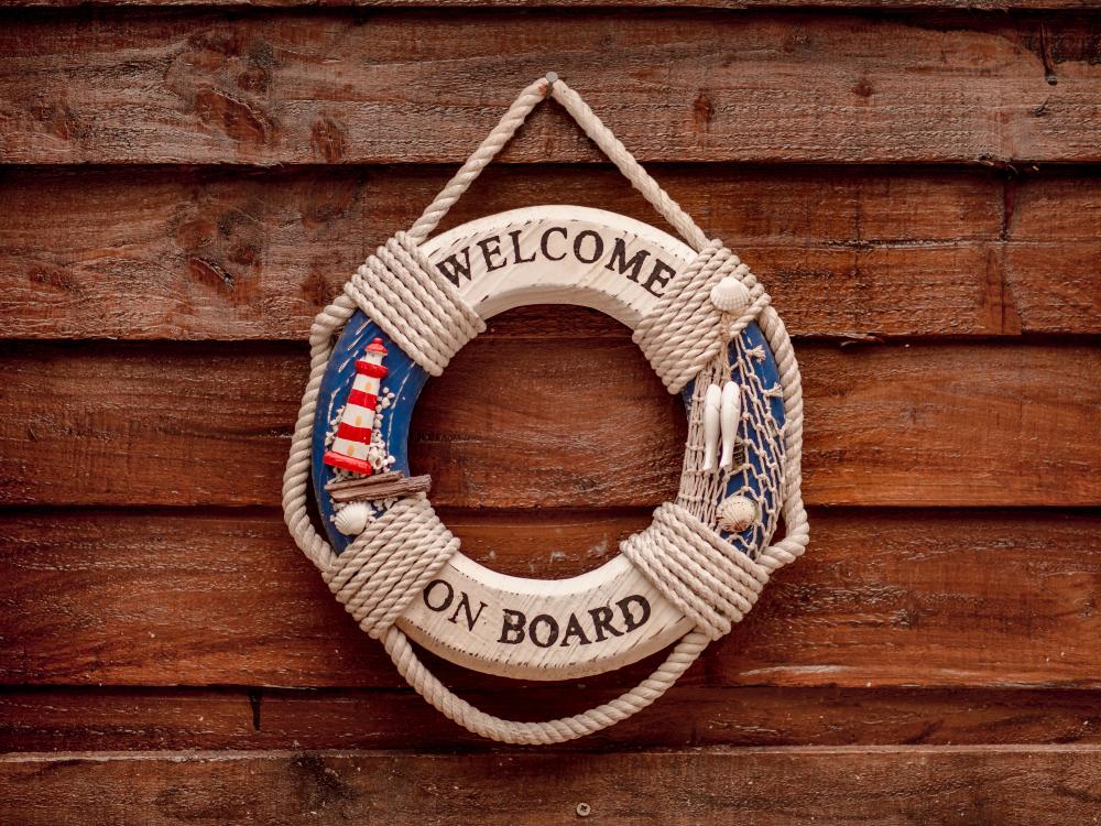 Welcome on board welcome home signs