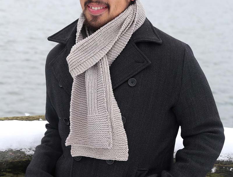 Wheat scarf beginner knitting pattern