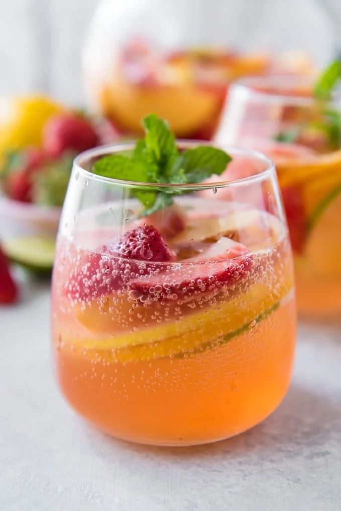 White sangria cocktail