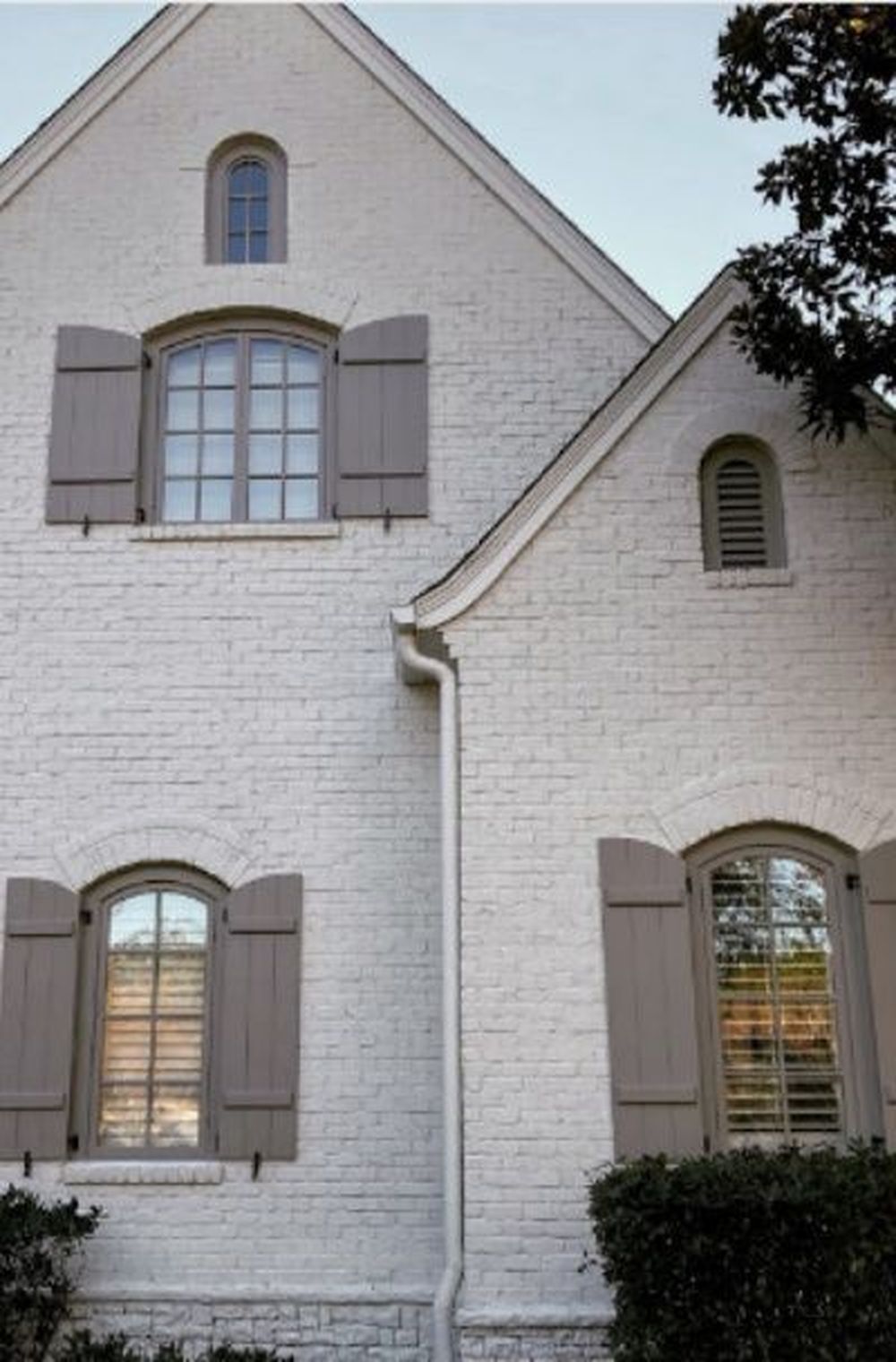 White stucco over brick 