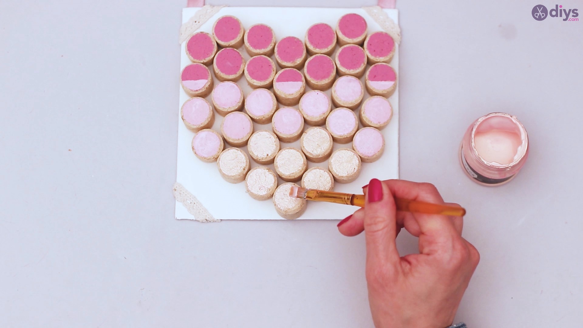 Wine cork heart wall hanging (39)