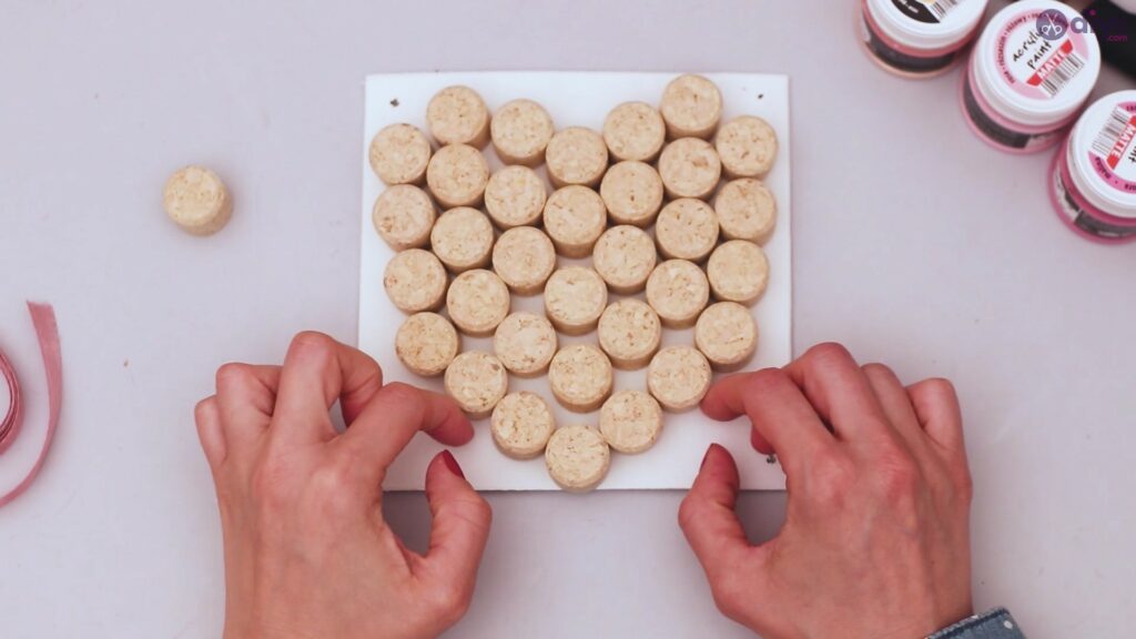 Wine cork heart wall hanging (9)