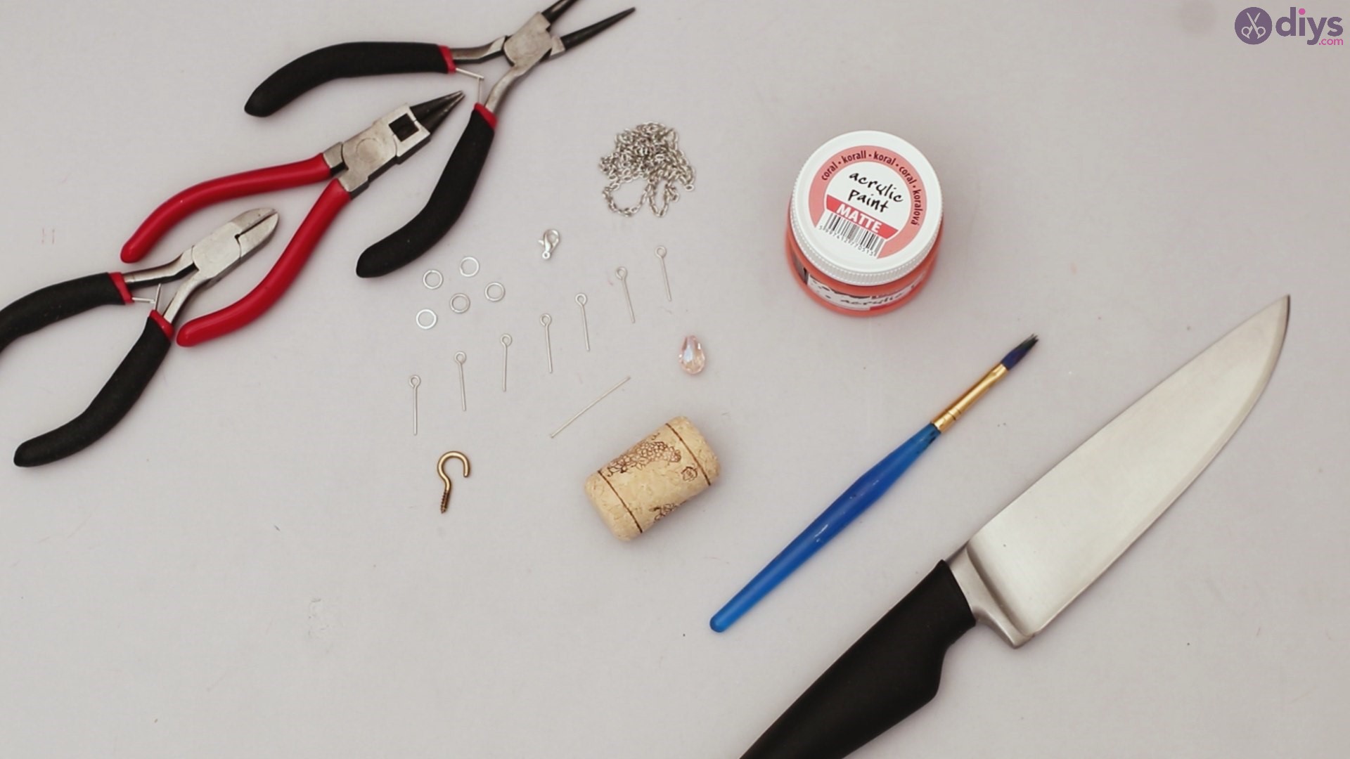 Wine cork necklace materials