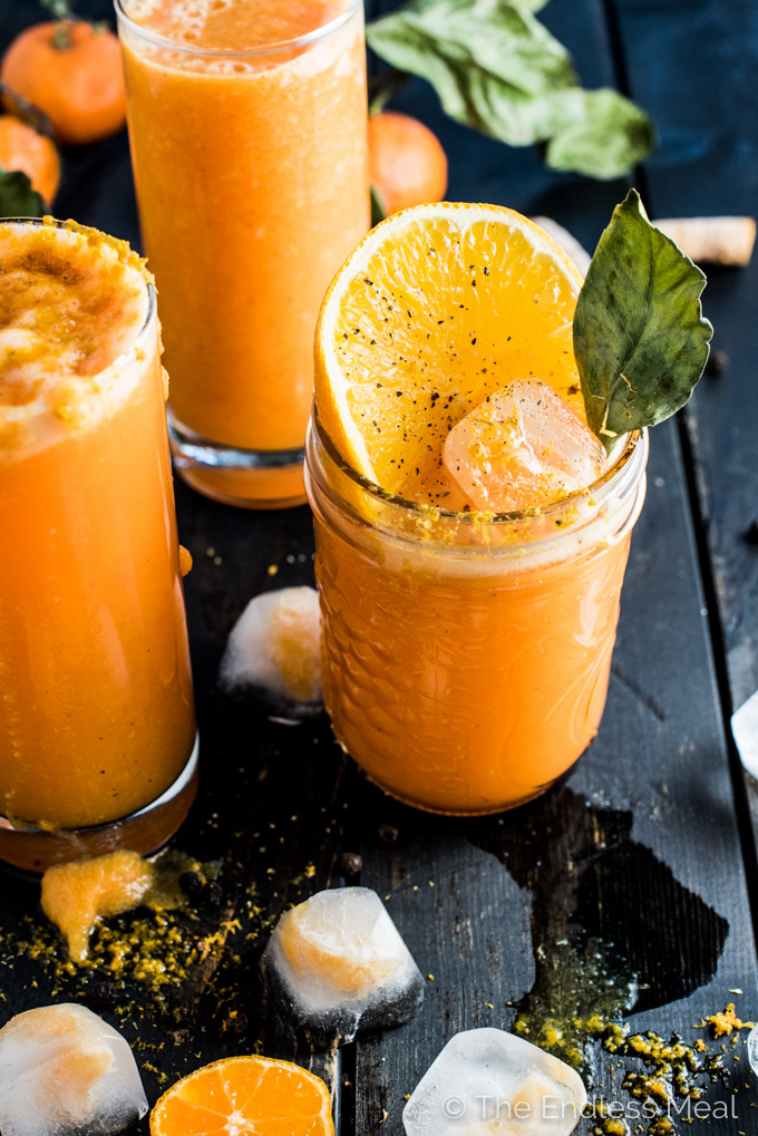 Winter detox orange ginger turmeric smoothie