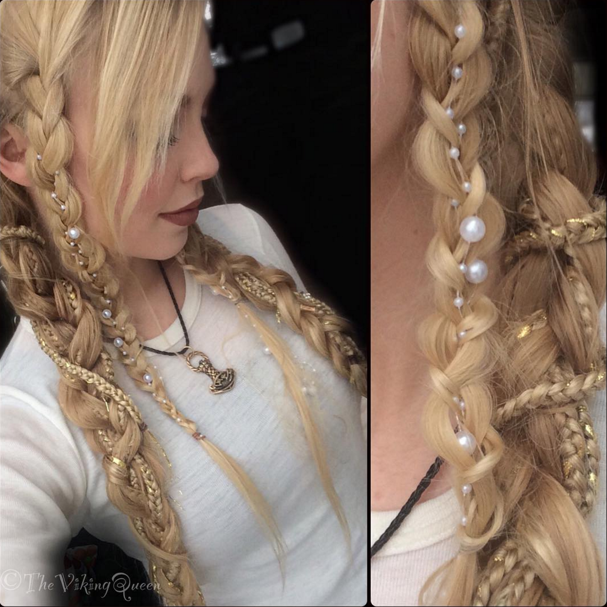 embellished pigtails