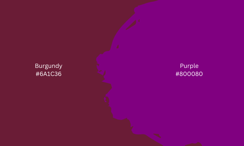 Burgundy and purple