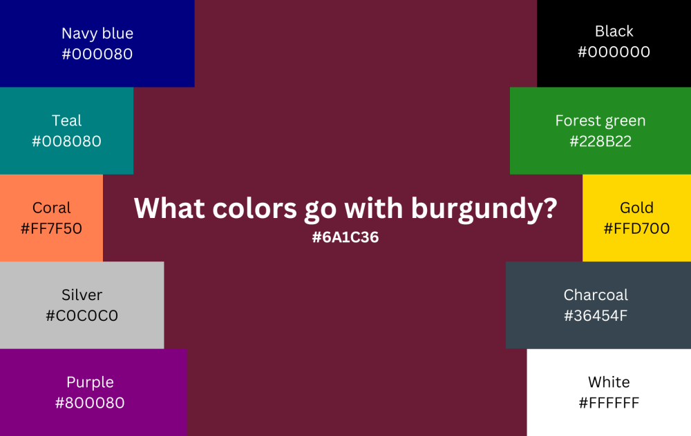 Colors that go with burgundy