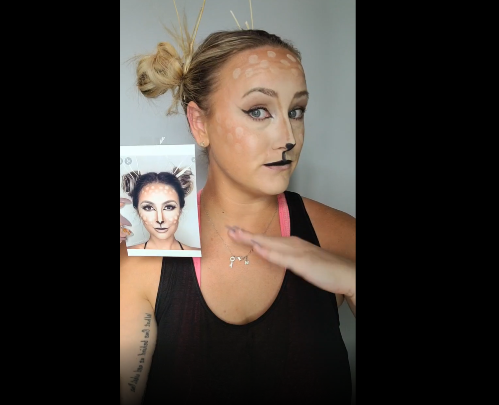 Easy deer makeup 