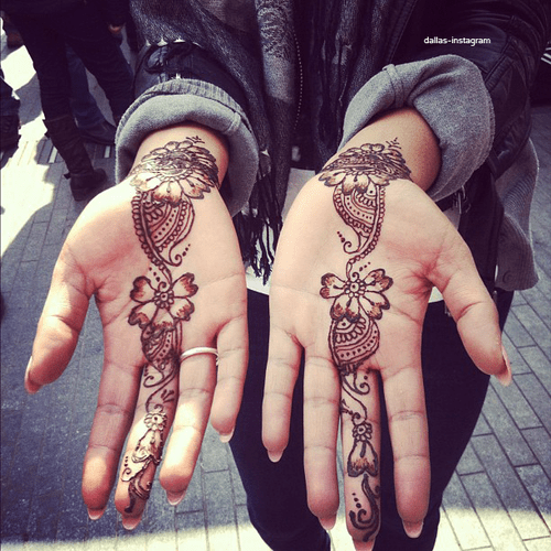 Inner wrist and palm flowers