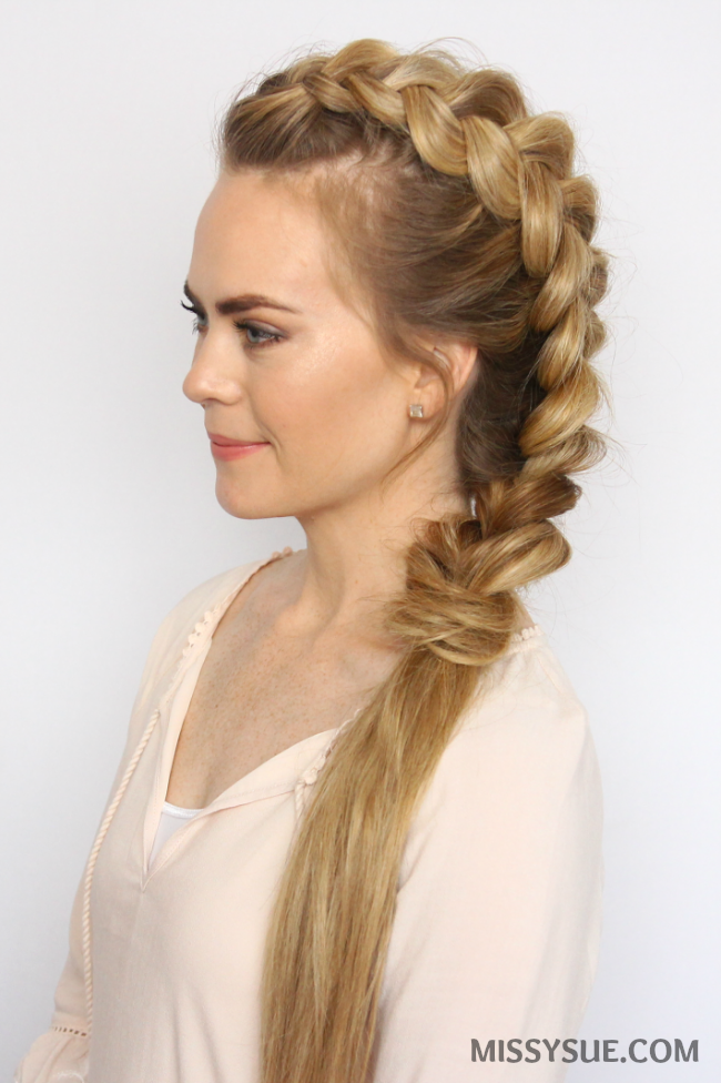 Mohawk braid hair tutorial