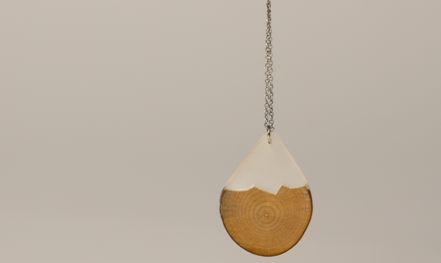 Wood and resin teardrop